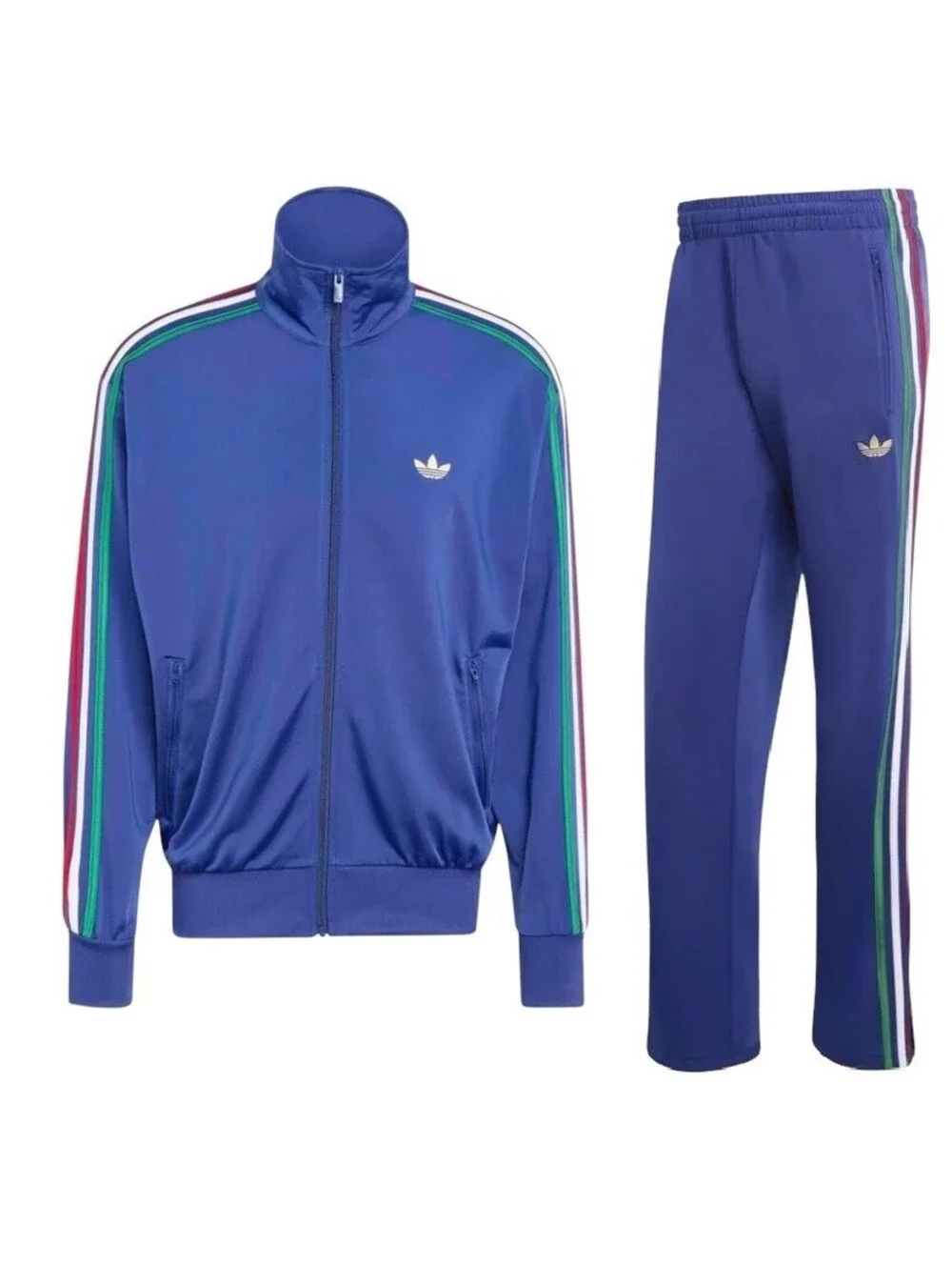 Adidas Originals Firebird Suit Jacket & Pants VICTORY BLUE Red/Green Men's XL